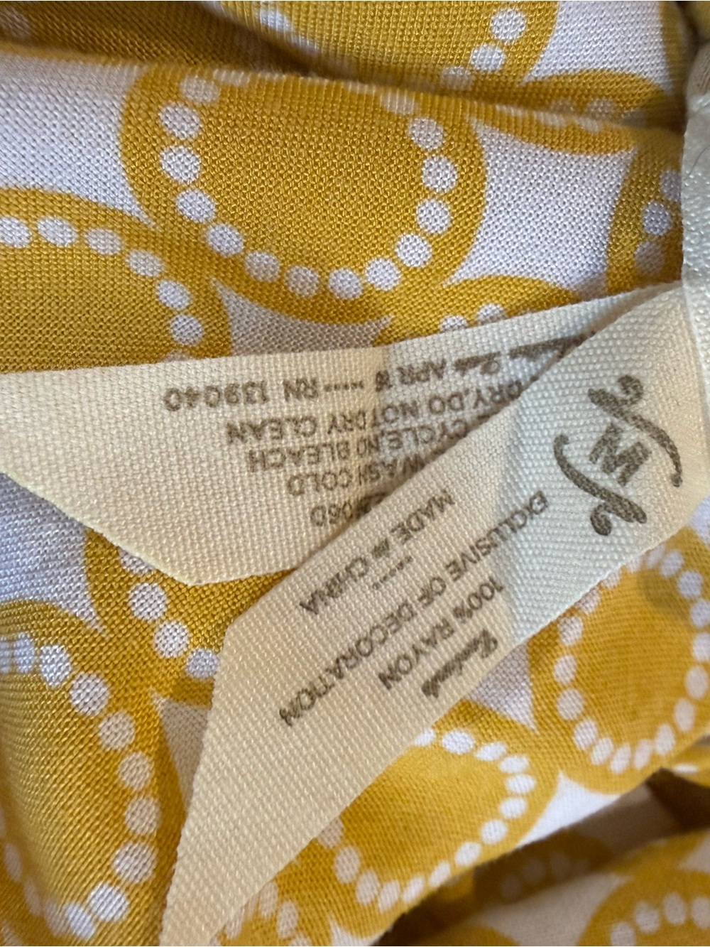 Matilda Jane mustard yellow "Golden Key" mixed-print swing dress. - Picture 7 of 10